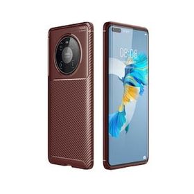 Gpack Huawei Mate 40 Pro Kılıf Negro Karbon Dizayn + Lacivert Full Ekran Koruyucu