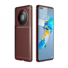 Gpack Huawei Mate 40 Pro Kılıf Negro Karbon Dizayn + Lacivert Full Ekran Koruyucu