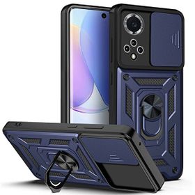 Gpack Huawei Nova 9 Sert Silikon Tank Aramid Sürgülü Vega Yüzüklü Lacivert Kılıf