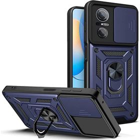 Gpack Huawei Nova 9 Sert Silikon Tank Aramid Sürgülü Vega Yüzüklü Lacivert Kılıf