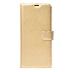Gpack Huawei P Smart 2021 Kar Deluxe Cüzdan Kartvizitli Kopçalı Gold Kılıf