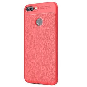 Gpack Huawei P Smart Niss Silikon Deri Görünümlü Arka Koruma Kırmızı Kılıf