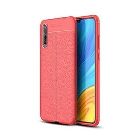 Gpack Huawei P Smart Niss Silikon Deri Görünümlü Arka Koruma Kırmızı Kılıf