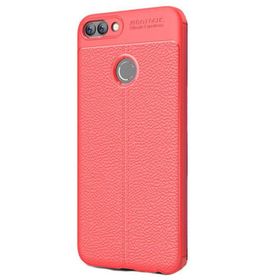 Gpack Huawei P Smart Niss Silikon Deri Görünümlü Arka Koruma Kırmızı Kılıf