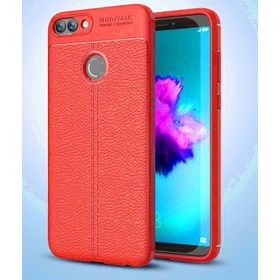 Gpack Huawei P Smart Niss Silikon Deri Görünümlü Arka Koruma Kırmızı Kılıf