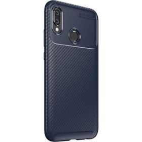 Gpack Huawei P Smart Plus Negro Karbon Dizayn Silikon Lacivert Kılıf