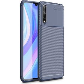 Gpack Huawei P Smart Pro 2019 Negro Karbon Dizayn Lacivert Silikon Cep Telefonu Kılıf