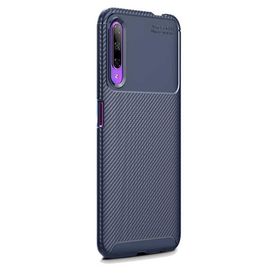 Gpack Huawei P Smart Pro 2019 Negro Karbon Dizayn Lacivert Silikon Cep Telefonu Kılıf