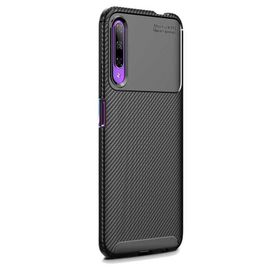 Gpack Huawei P Smart Pro 2019 Negro Karbon Dizayn Siyah Silikon Cep Telefonu Kılıf