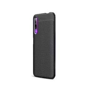 Gpack Huawei P Smart Pro 2019 Niss Deri Görünümlü Kırmızı Silikon Cep Telefonu Kılıf