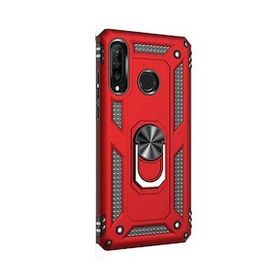 Gpack Huawei P30 Lite Vega Standlı Yüzüklü Mıknatıslı Kırmızı Kılıf