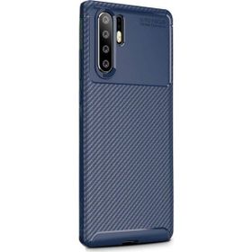 Gpack Huawei P30 Pro Negro Karbon Dizayn Lacivert Silikon Kılıf