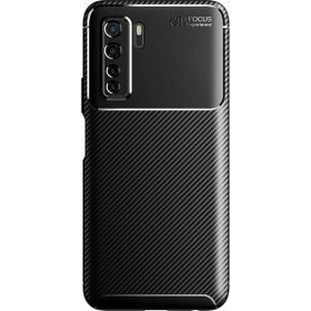 Gpack Huawei P40 Lite 5G Negro Karbon Dizayn Silikon Siyah Kılıf