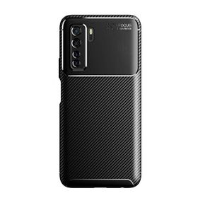 Gpack Huawei P40 Lite 5G Negro Karbon Dizayn Silikon Siyah Kılıf