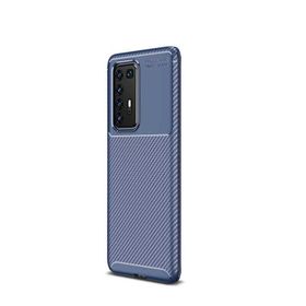 Gpack Huawei P40 Pro Negro Karbon Dizayn Silikon Lacivert Kılıf