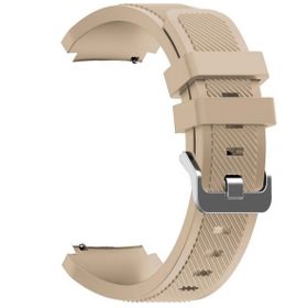 Gpack Huawei Watch 3 Active Silikon Çizgili Kancalı Bej Kordon