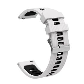 Gpack Huawei Watch Buds KRD 55 Beyaz Delikli Çift Renk Şık Tasarım Kordon
