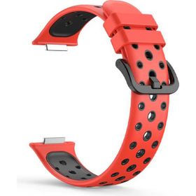 Gpack Huawei Watch Fit 2 Delikli Silikon Birebir HS 19 Kırmızı Kordon
