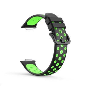 Gpack Huawei Watch Fit 2 Delikli Silikon Birebir HS 19 Yeşil Kordon
