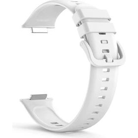 Gpack Huawei Watch Fit 2 Renkli Mat Kançalı Silikon KRD 43 Beyaz Kordon