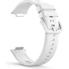 Gpack Huawei Watch Fit 2 Renkli Mat Kançalı Silikon KRD 43 Beyaz Kordon