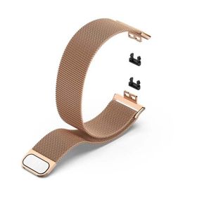 Gpack Huawei Watch Fit Elegant Hasır Metal Örgülü Ayarlanabilir Bronz Kordon