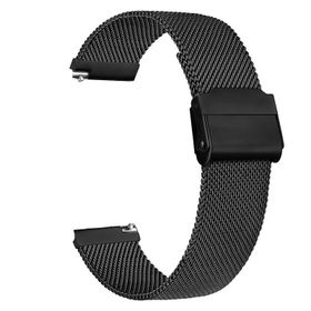 Gpack Huawei Watch GT 2 Pro Çıtçıtlı Hasır Metal Örgülü KRD 45 Siyah Kordon