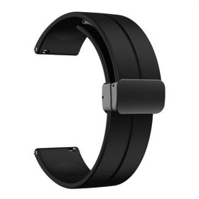 Gpack Huawei Watch GT 2 Pro HS19 Siyah Silikon Mıknatıslı Ayarlanabilir Kordon