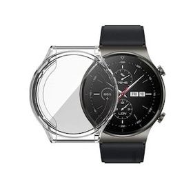 Gpack Huawei Watch GT 2 Pro Önü Kapalı Şeffaf Silikon Renksiz Kordon