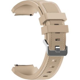 Gpack Huawei Watch GT 2 Pro Silikon Çizgili Silikon Kancalı Bej Kordon