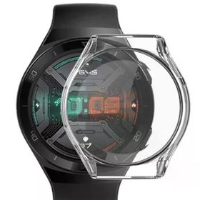 Gpack Huawei Watch GT 2E 46 mm Önü Kapalı Şeffaf Silikon Renksiz Kordon
