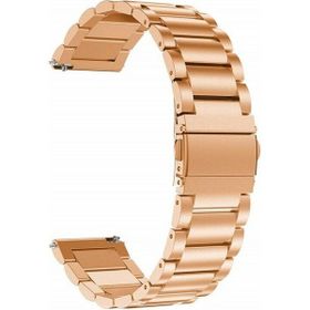 Gpack Huawei Watch GT 3 Active 42 mm Metal Sıralı Kordon KRD 04 Bronz Kordon