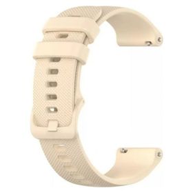 Gpack Huawei Watch Gt 3 Active 46 mm Benekli Kancalı Silikon Bej Kordon