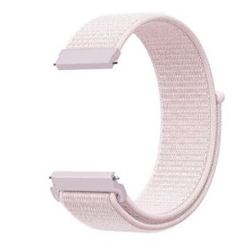 Gpack Huawei Watch GT 3 Active 46 mm Cırtcırt Kumaş Ayarlanabilir Açık Pembe Kordon