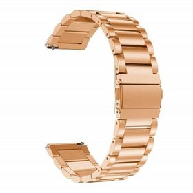 Gpack Huawei Watch GT 3 Active 46 mm Metal Sıralı Kordon KRD 04 Bronz Kordon