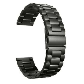 Gpack Huawei Watch GT 3 Pro 43 mm Metal Sıralı Kordon Siyah Kordon