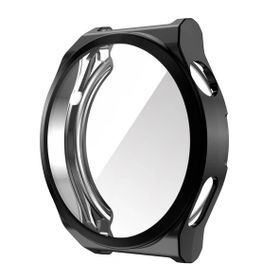 Gpack Huawei Watch GT 3 Pro 46 mm Önü Kapalı Renkli Silikon Siyah Kordon