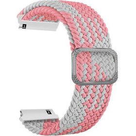 Gpack Huawei Watch Gt2 46 mm Kordon Örgülü Kumaş Ayarlanabilir KRD 01 Pembe Kordon