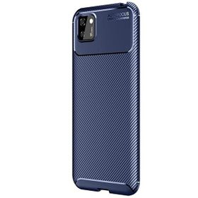 Gpack Huawei Y5P Negro Karbon Dizayn Silikon Lacivert Kılıf
