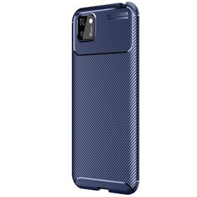 Gpack Huawei Y5P Negro Karbon Dizayn Silikon Lacivert Kılıf