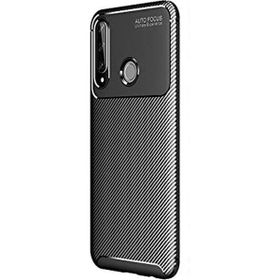 Gpack Huawei Y6P Negro Karbon Dizayn Silikon Nano Glass Siyah Kılıf