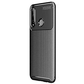 Gpack Huawei Y6P Negro Karbon Dizayn Silikon Nano Glass Siyah Kılıf