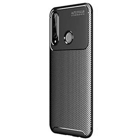 Gpack Huawei Y6P Negro Karbon Dizayn Silikon Nano Glass Siyah Kılıf