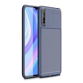 Gpack Huawei Y8P Negro Karbon Dizayn Silikon Lacivert Kılıf