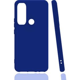 Gpack Infinix Hot 9 Renkli Korumalı Premier Mat Silikon Mavi Kılıf