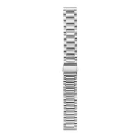 Gpack KRD 04 Garmin Active 3S 18 mm Metal Sıralı Gümüş Kordon