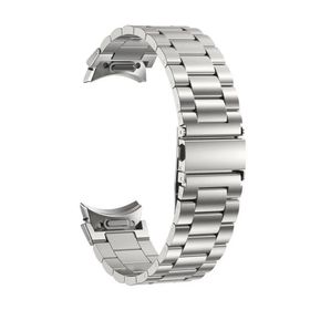 Gpack KRD 04 Samsung Galaxy Watch 6 Classic 43 mm Aparatlı Metal Sıralı Gümüş Kordon