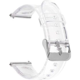 Gpack KRD 13 Renksiz Honor Watch GS 3i Metal Tokalı Şeffaf Silikon Kordon
