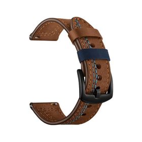 Gpack KRD-19 Amazfit GTR 3 Pro Nubuk Deri Görünüm Dikişli Silikon Kordon
