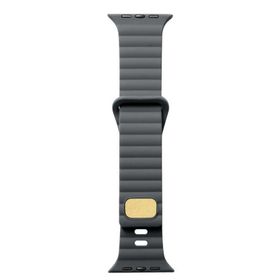 Gpack Krd73 Apple Watch 7 45 mm Silikon Metal Tokalı Ayarlanabilir Kordon